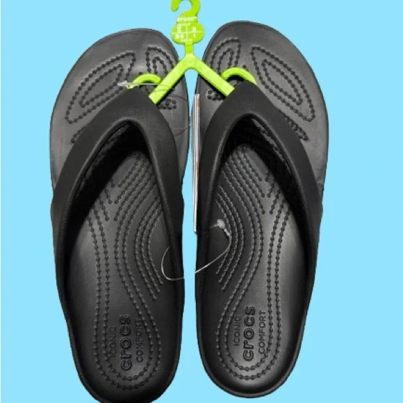 CROCS Kadee II Flip New w/ Tags - Black Size 8 - Picture 8 of 9